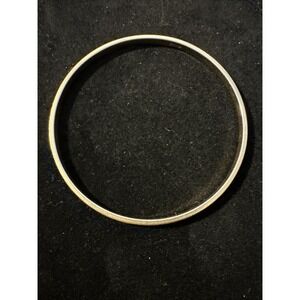 Vintage Signed MONET  Solid Bangle Bracelet Gold Tone